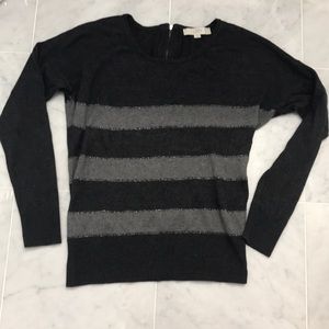 Loft sweater with back quarter zip detailing